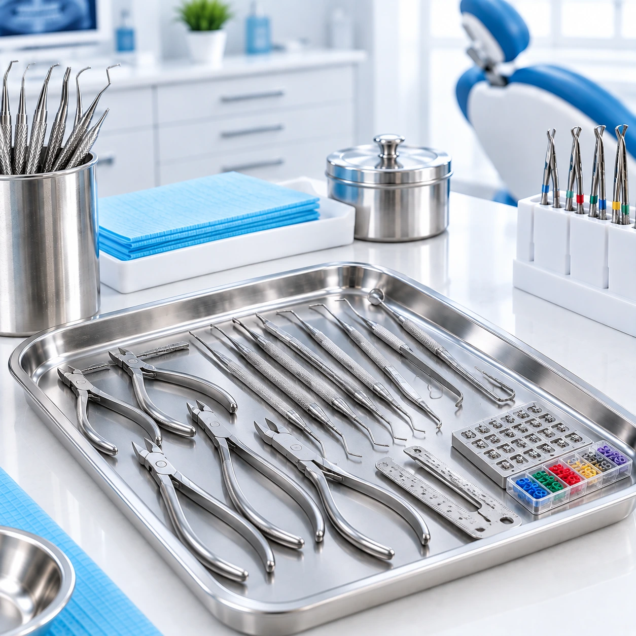 Orthodontic pliers and wire cutters