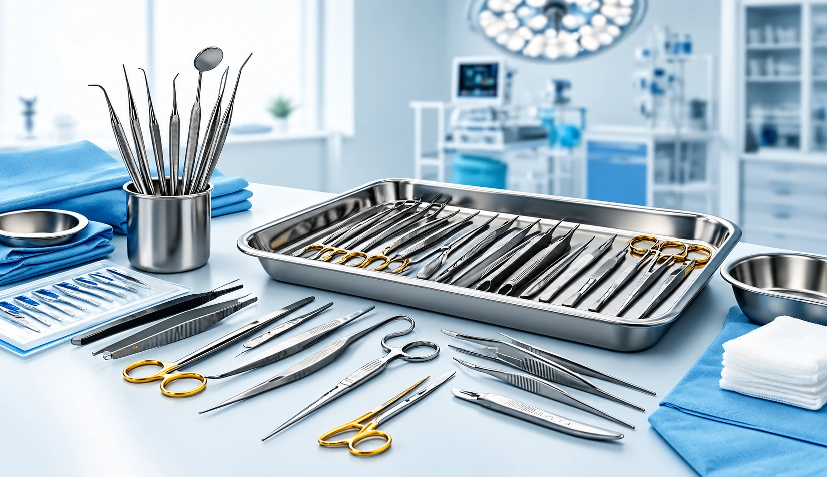 Surgical forceps being finished during manufacturing at FineMed