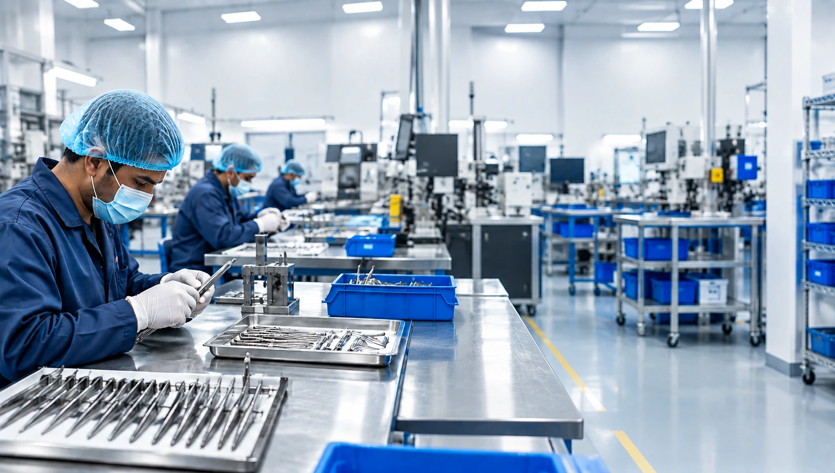 FineMed surgical instrument manufacturing facility in Sialkot, Pakistan